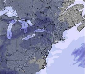 Appalachians and Great Lakes Sneeuw Kaart (3 Dagen)