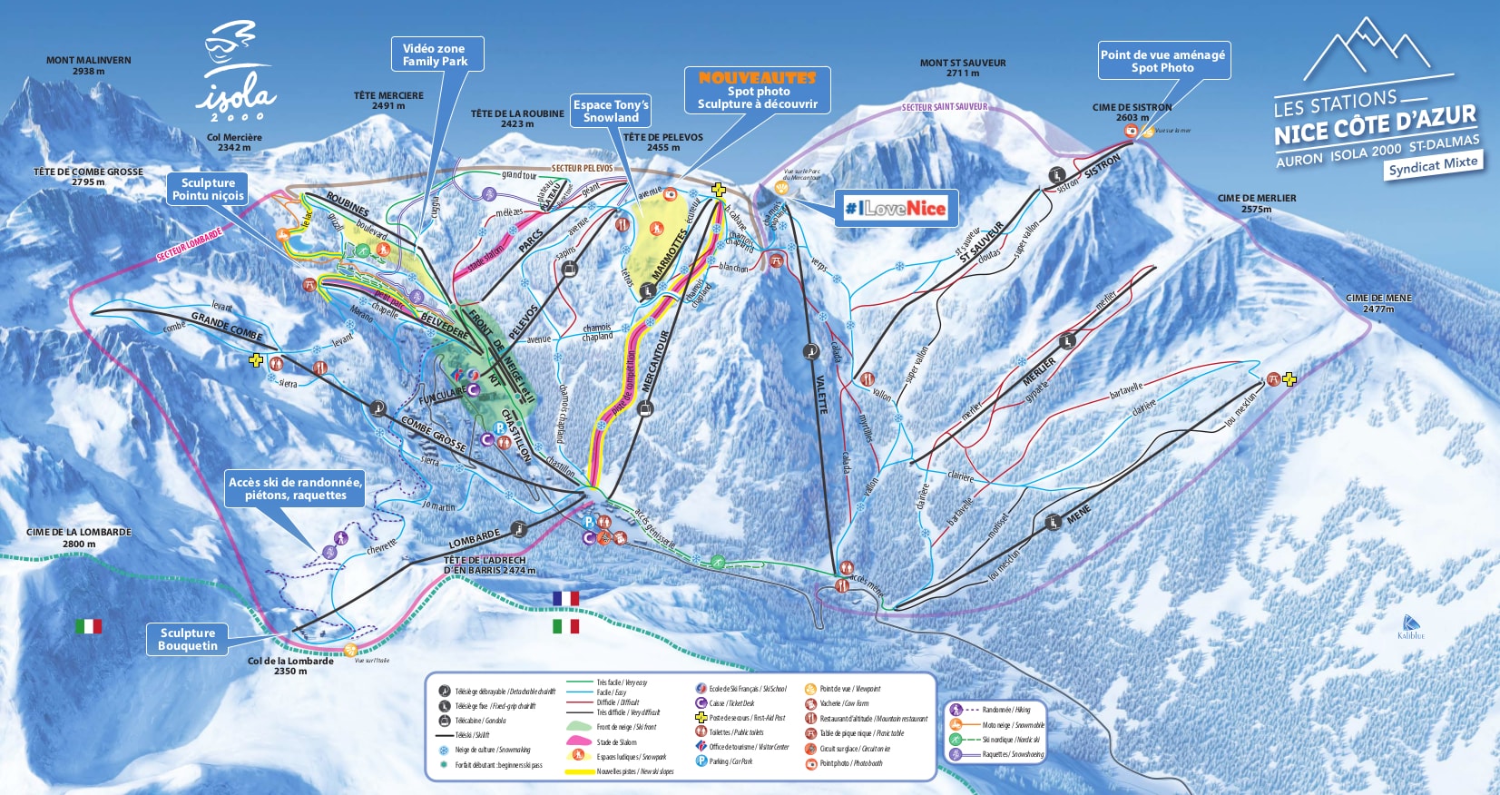 Isola 2000 Piste / Trail Map