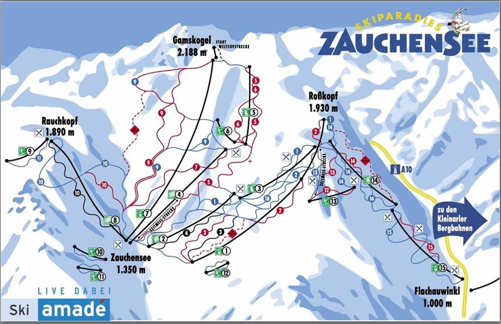 Zauchensee Pistekaart / Spoorkaart