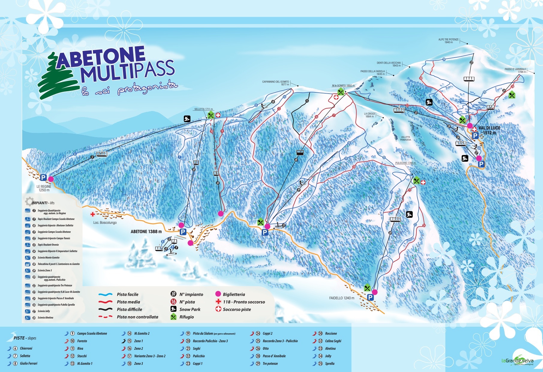 Abetone Piste / Trail Map