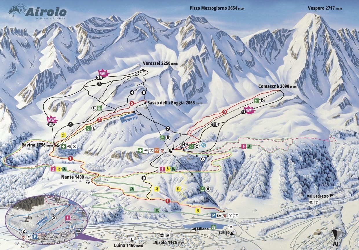 Airolo Piste / Trail Map