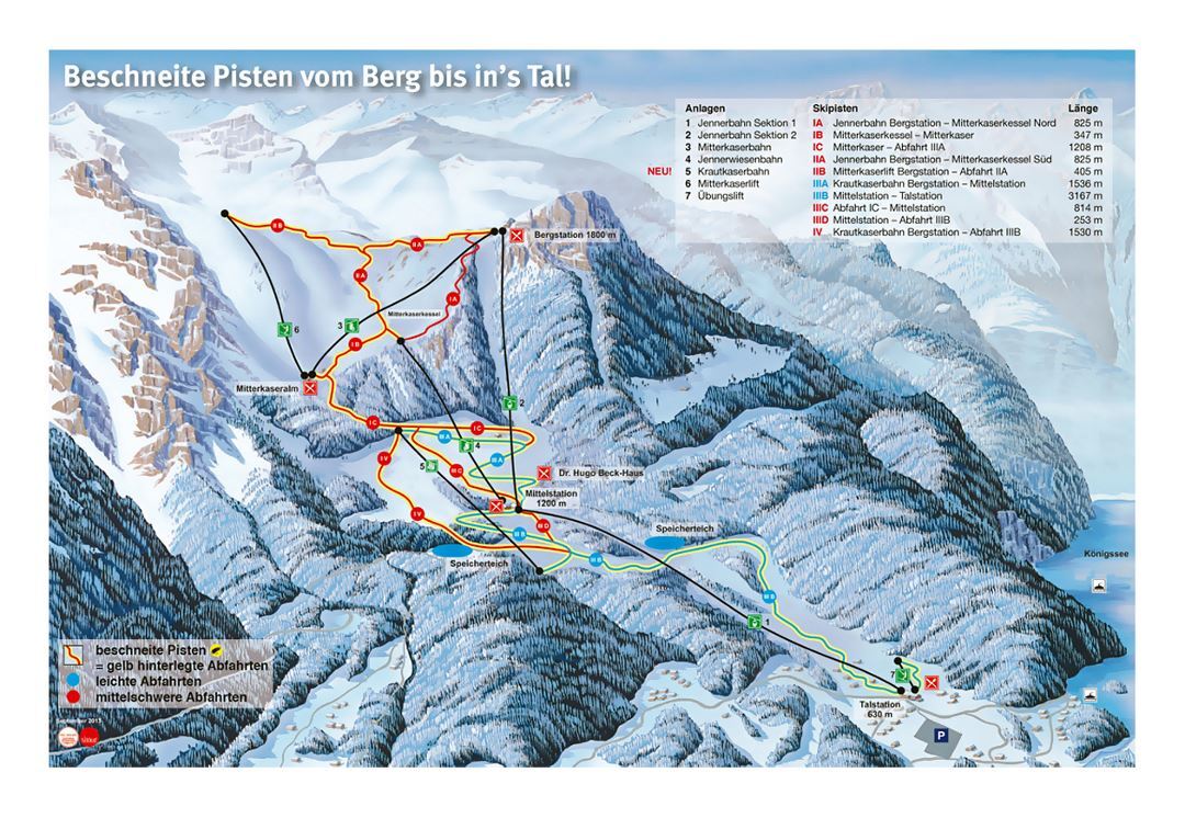 Berchtesgaden Piste / Trail Map