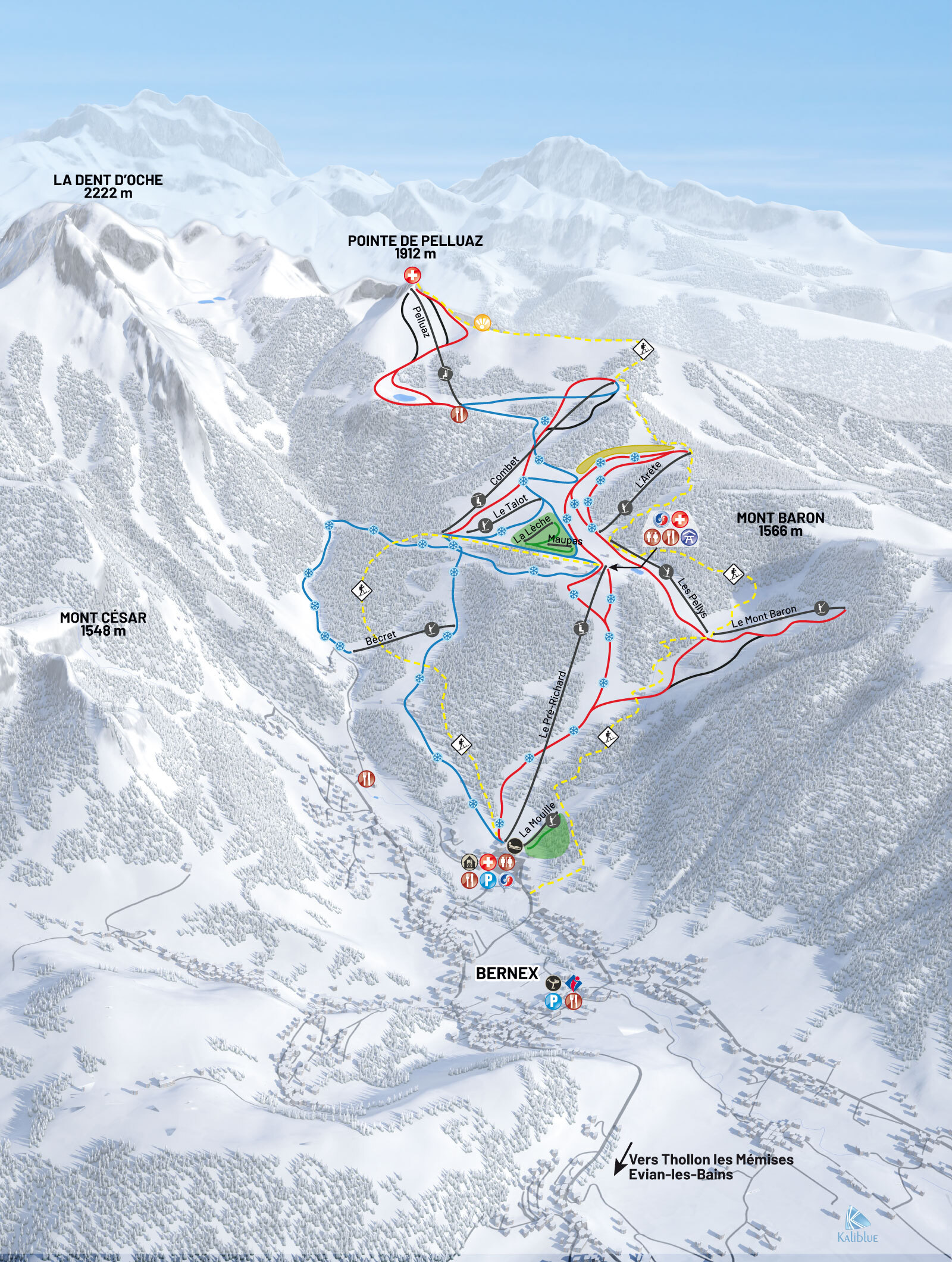 Bernex Piste / Trail Map