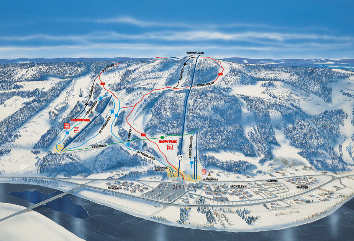 Branas Piste / Trail Map