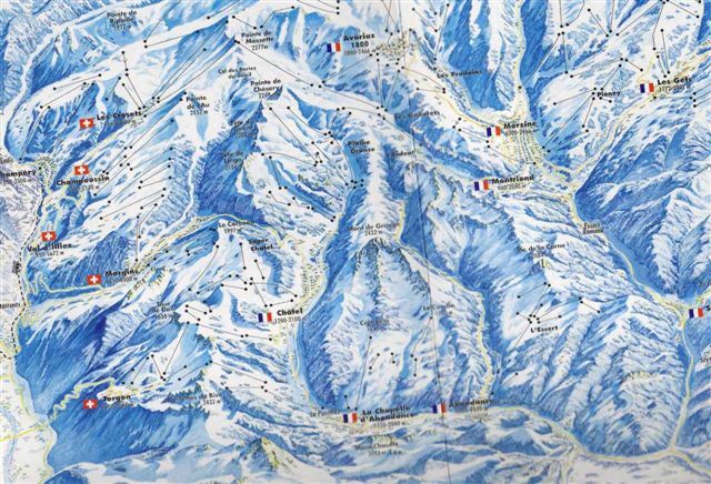 Champoussin Piste / Trail Map