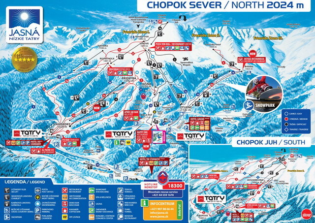 Demänovská Dolina -Jasná Piste / Trail Map