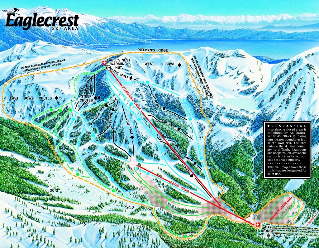 Eaglecrest Ski Area Piste / Trail Map