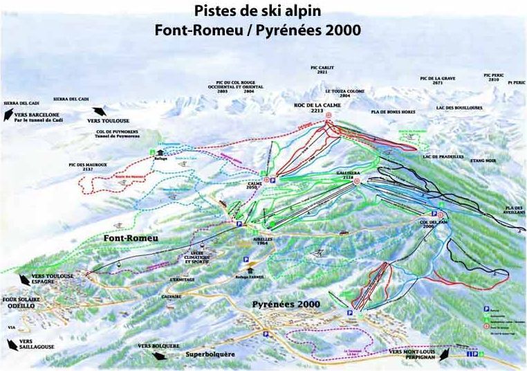 Font Romeu Piste / Trail Map
