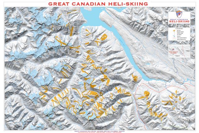 Great Canadian Heli-Skiing Piste / Trail Map