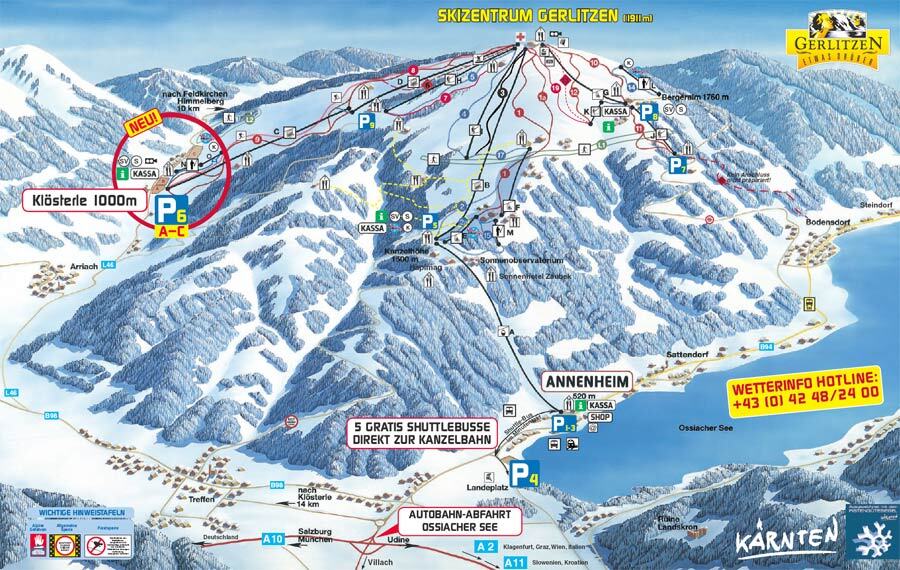 Gerlitzen Piste / Trail Map