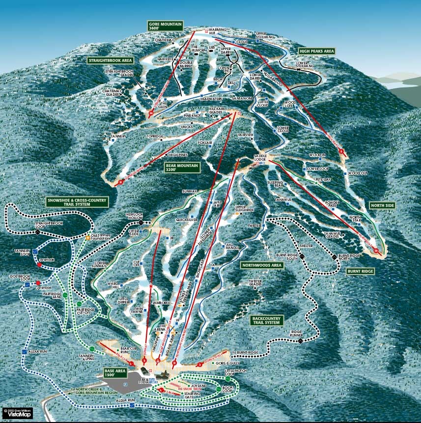 Gore Mountain Piste / Trail Map