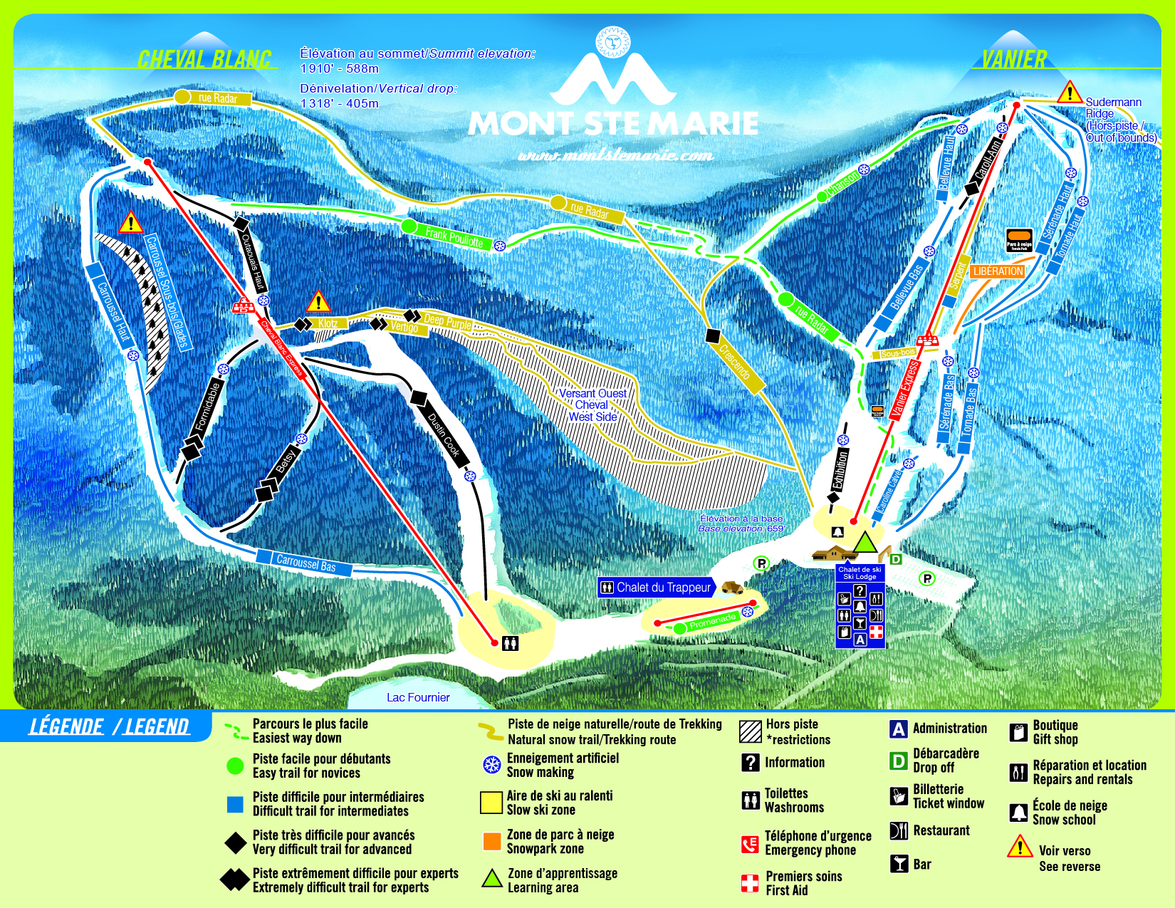 Mont Ste Marie Piste / Trail Map