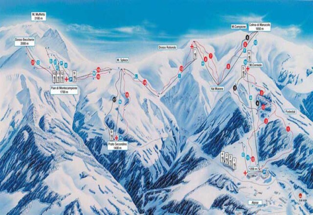 Montecampione Piste / Trail Map