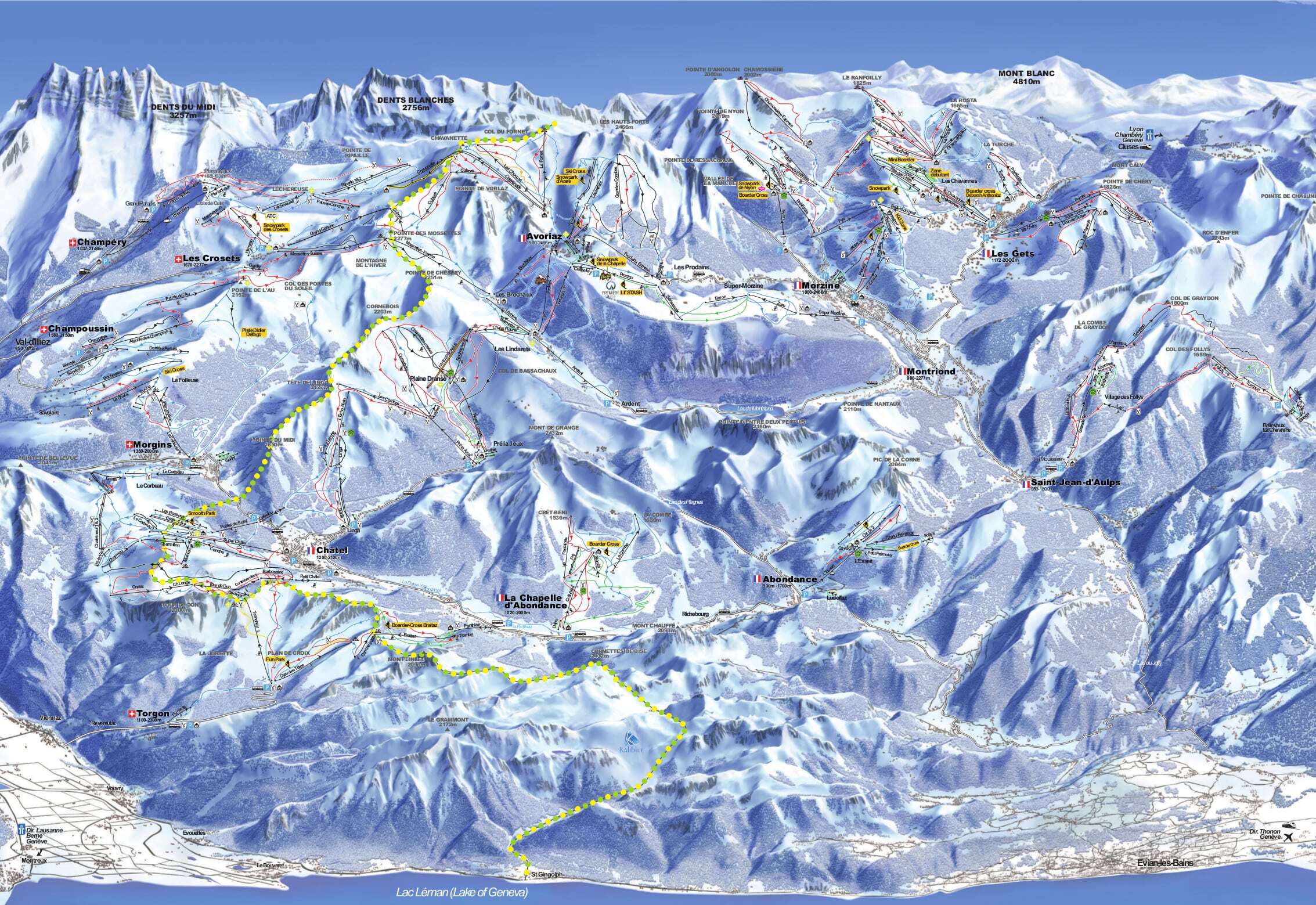 Montriond Piste / Trail Map
