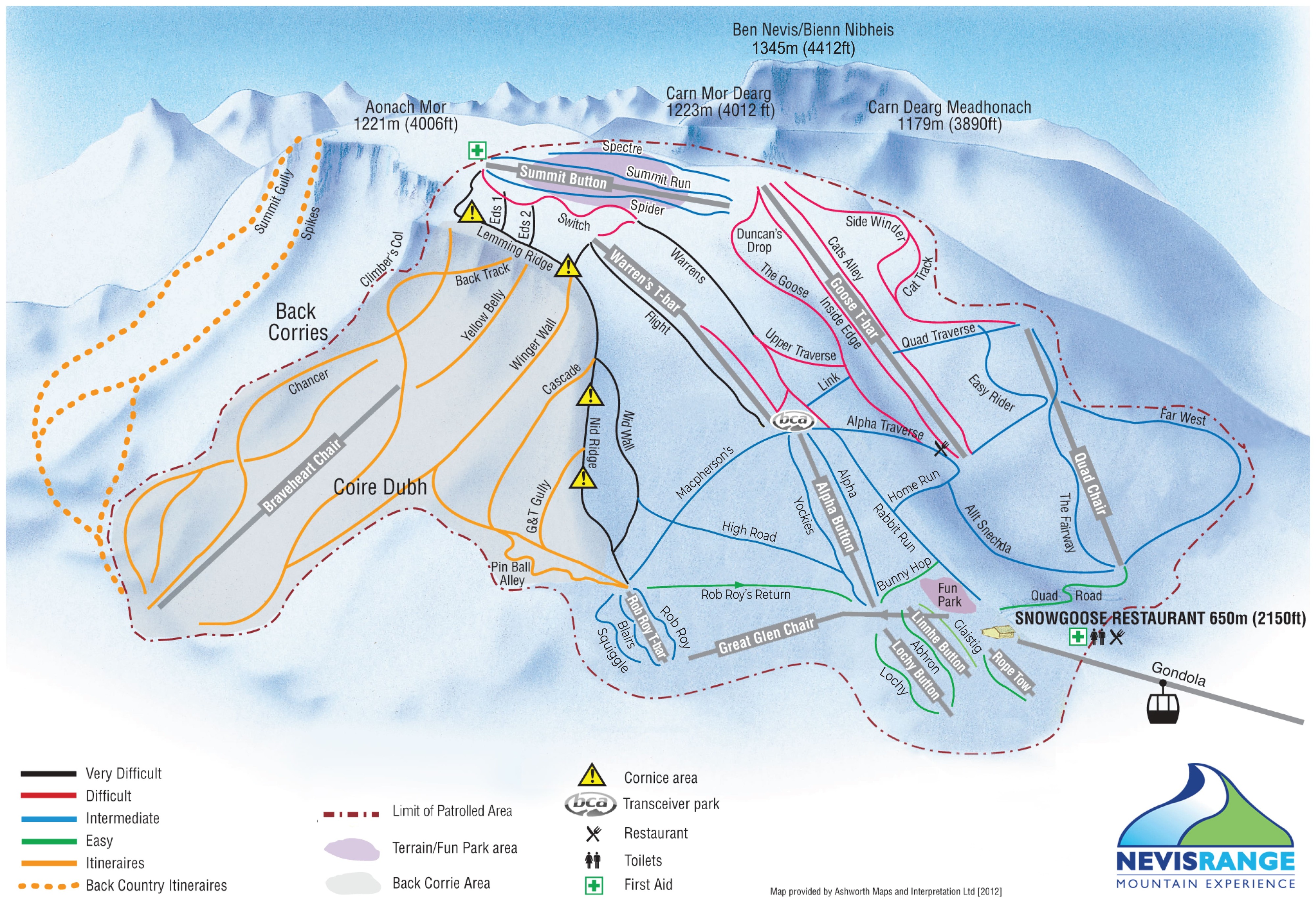 Nevis Range Piste / Trail Map