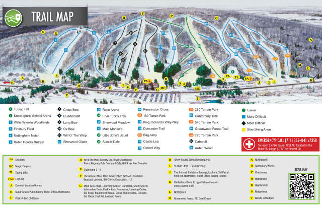 Peek n Peak Resort Pistekaart Spoorkaart Peek n Peak Resort Pistekaart Spoorkaart