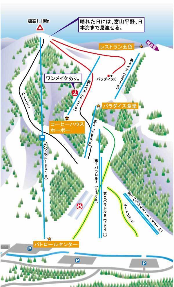Raicho Valley Piste / Trail Map