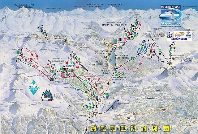 Resia-Curon Piste / Trail Map