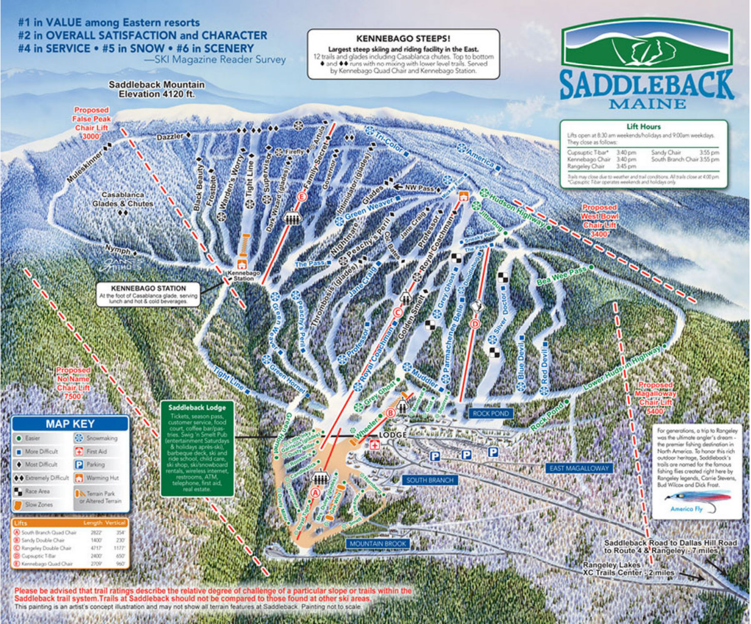 Saddleback Piste / Trail Map