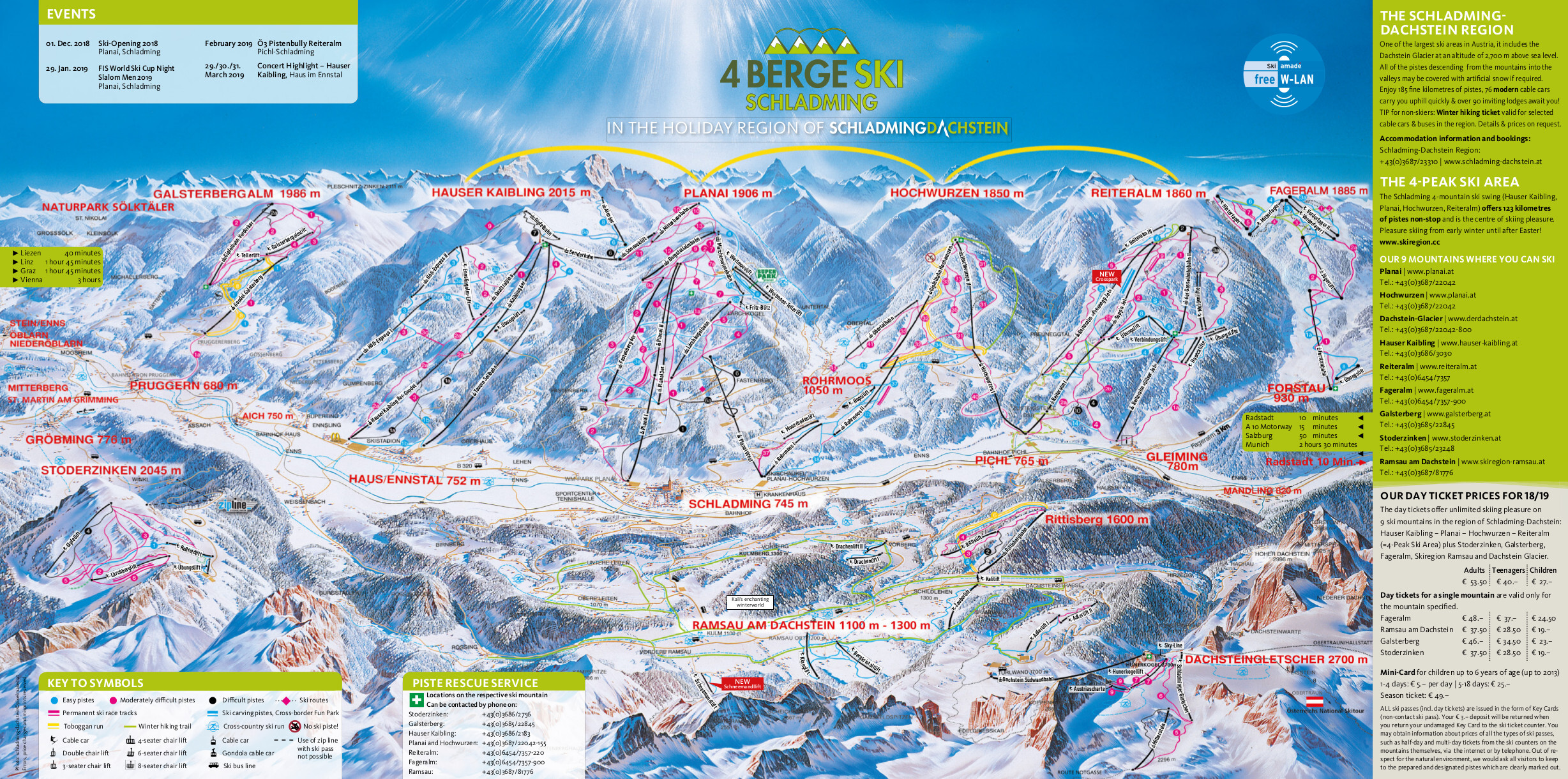 Schladming Piste / Trail Map