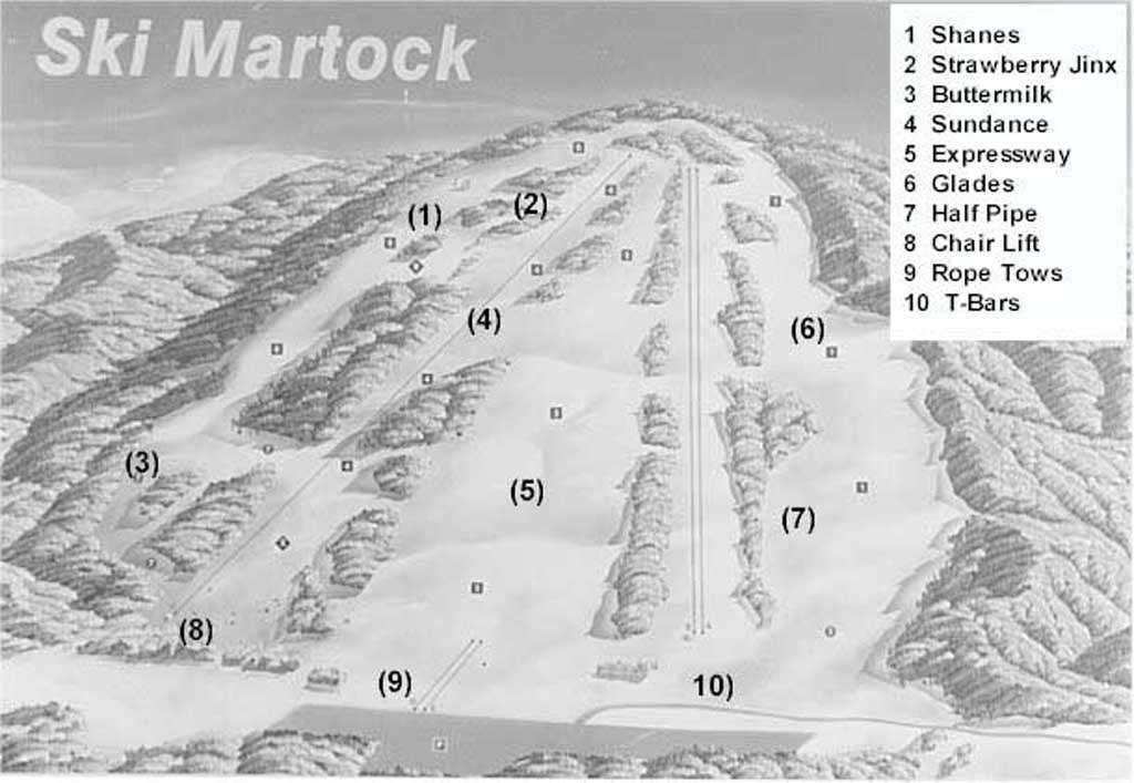 Ski Martock Piste / Trail Map