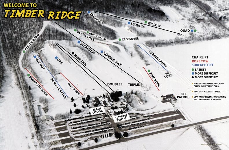 Timber Ridge Piste / Trail Map