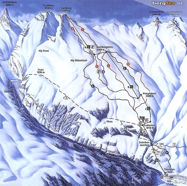 Vals Piste / Trail Map