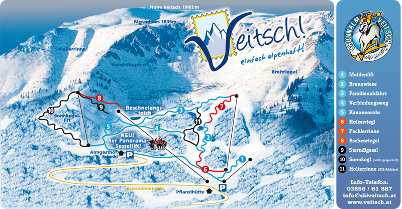 Veitsch Piste / Trail Map