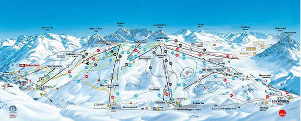 Warth-Schröcken Piste / Trail Map