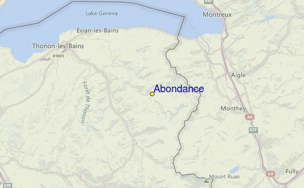 Abondance Location Map