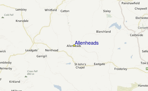 Allenheads Location Map