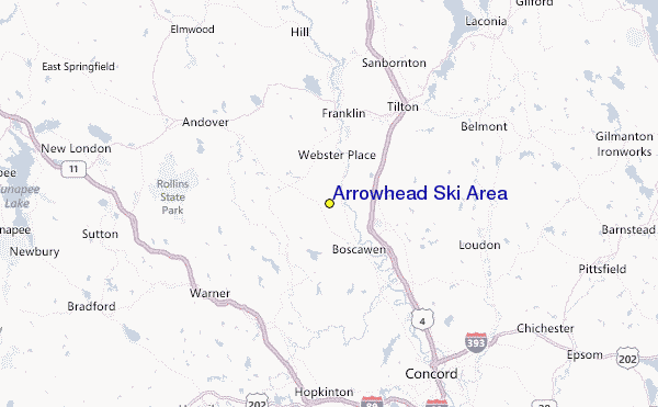 Arrowhead Ski Area Location Map
