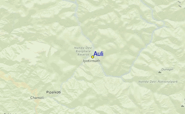 Auli Location Map