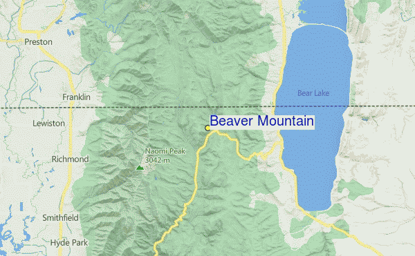 Beaver Mountain Location Map