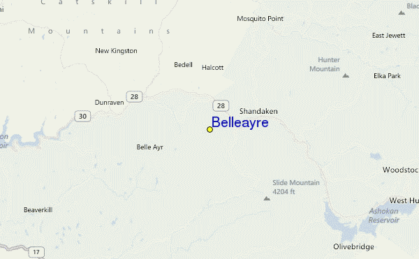Belleayre Location Map