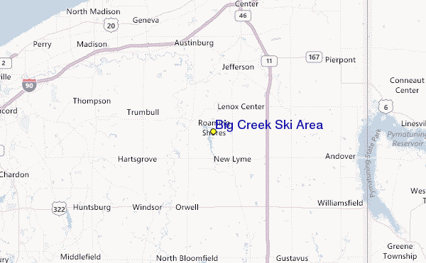 Big Creek Ski Area Location Map