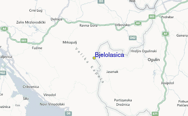 Bjelolasica Location Map