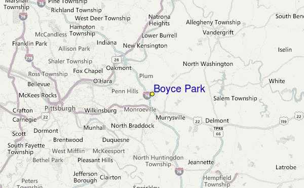 Boyce Park Location Map