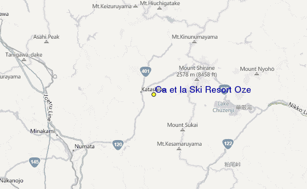 Caetla Ski Resort Location Map