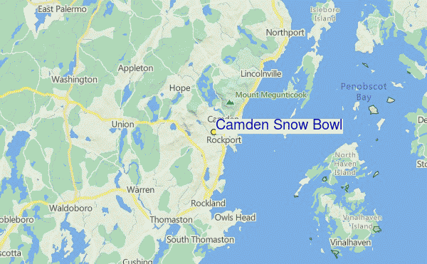 Camden Snow Bowl Location Map