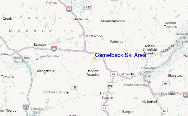Camelback Ski Area Location Map