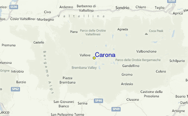 Carona Location Map