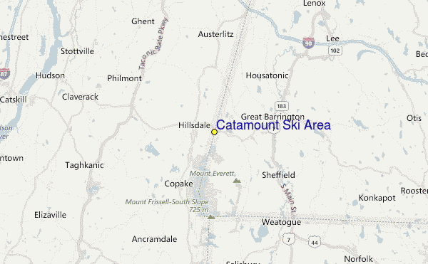 Catamount Ski Area Location Map