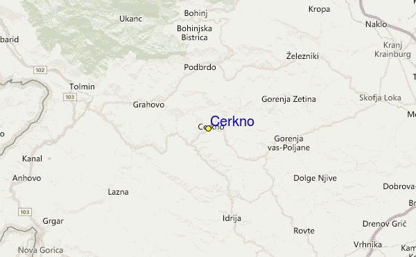 Cerkno Location Map