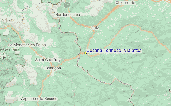 Cesana Torinese (Via Lattea) Location Map