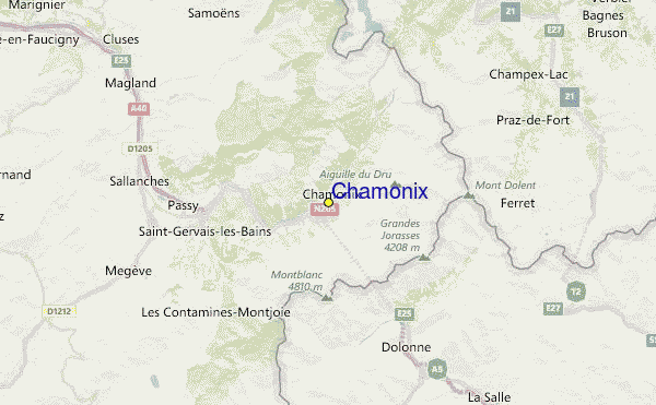 Chamonix Location Map