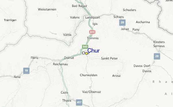 Chur Location Map