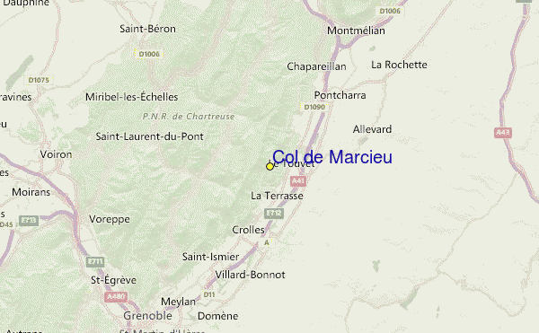 Col de Marcieu Location Map