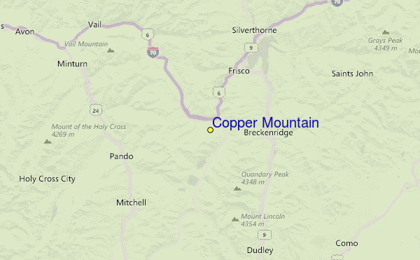 Copper Mountain Location Map