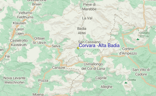 Corvara (Alta Badia) Location Map